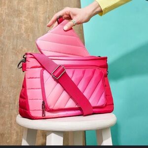 THINK ROYLN Pink Quilted Baby Bag